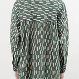 Mirth Apparel Womens Blouses Kyoto Shirt in Verdure Rainfall
