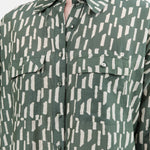 Mirth Apparel Womens Blouses Kyoto Shirt in Verdure Rainfall