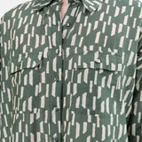 Mirth Apparel Womens Blouses Kyoto Shirt in Verdure Rainfall