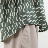 Mirth Apparel Womens Blouses Kyoto Shirt in Verdure Rainfall
