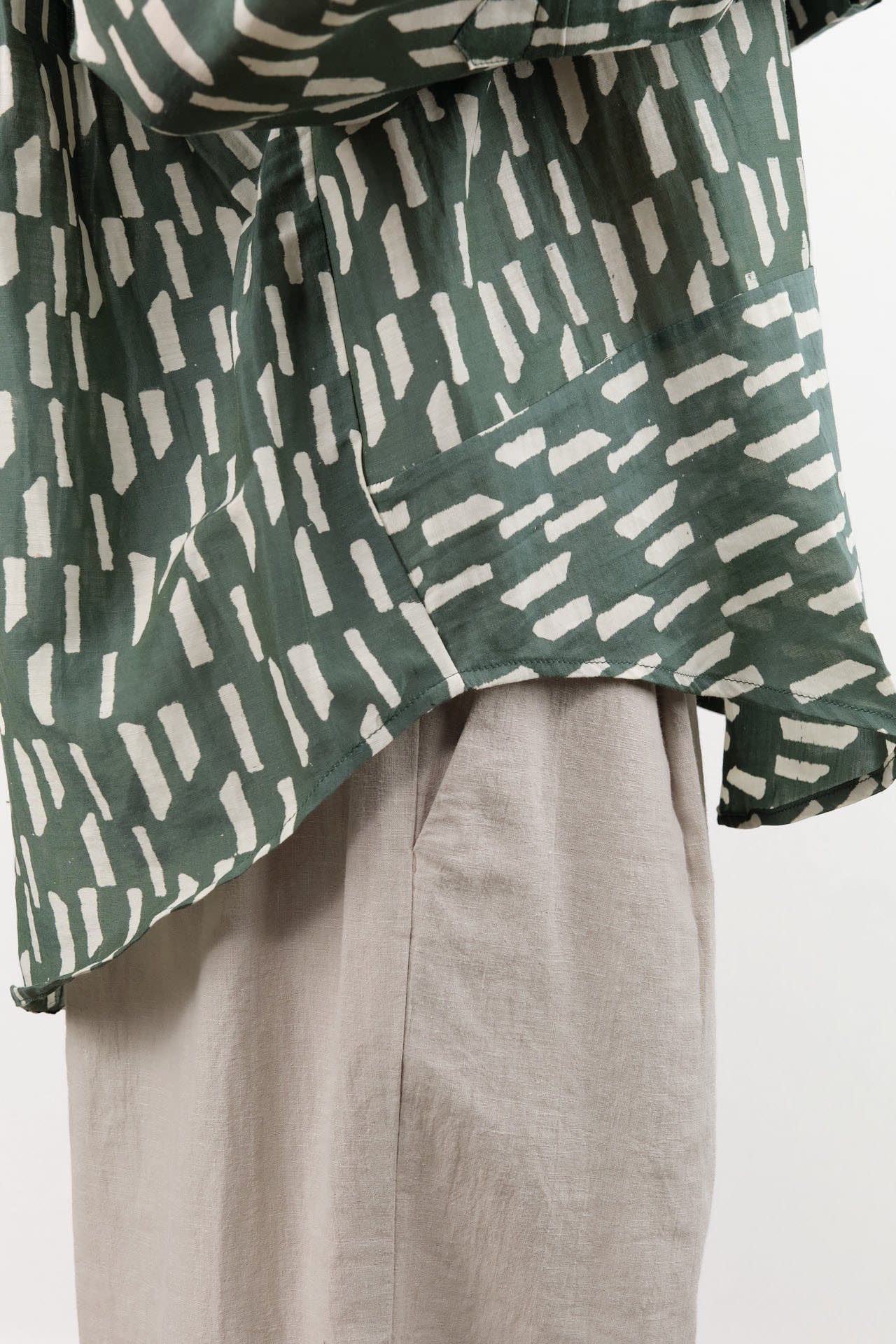 Mirth Apparel Womens Blouses Kyoto Shirt in Verdure Rainfall