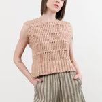 Mirth Apparel Womens Sweaters Marin Ladderstitch Knit Vest