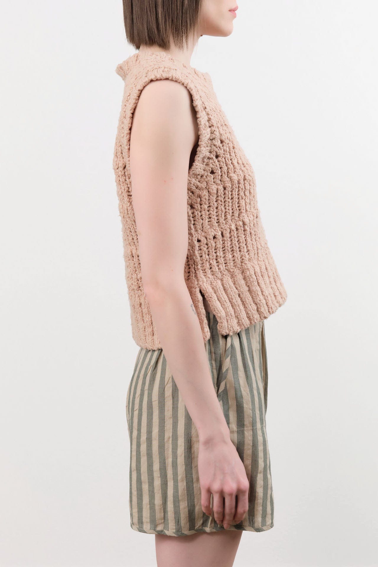 Mirth Apparel Womens Sweaters Marin Ladderstitch Knit Vest