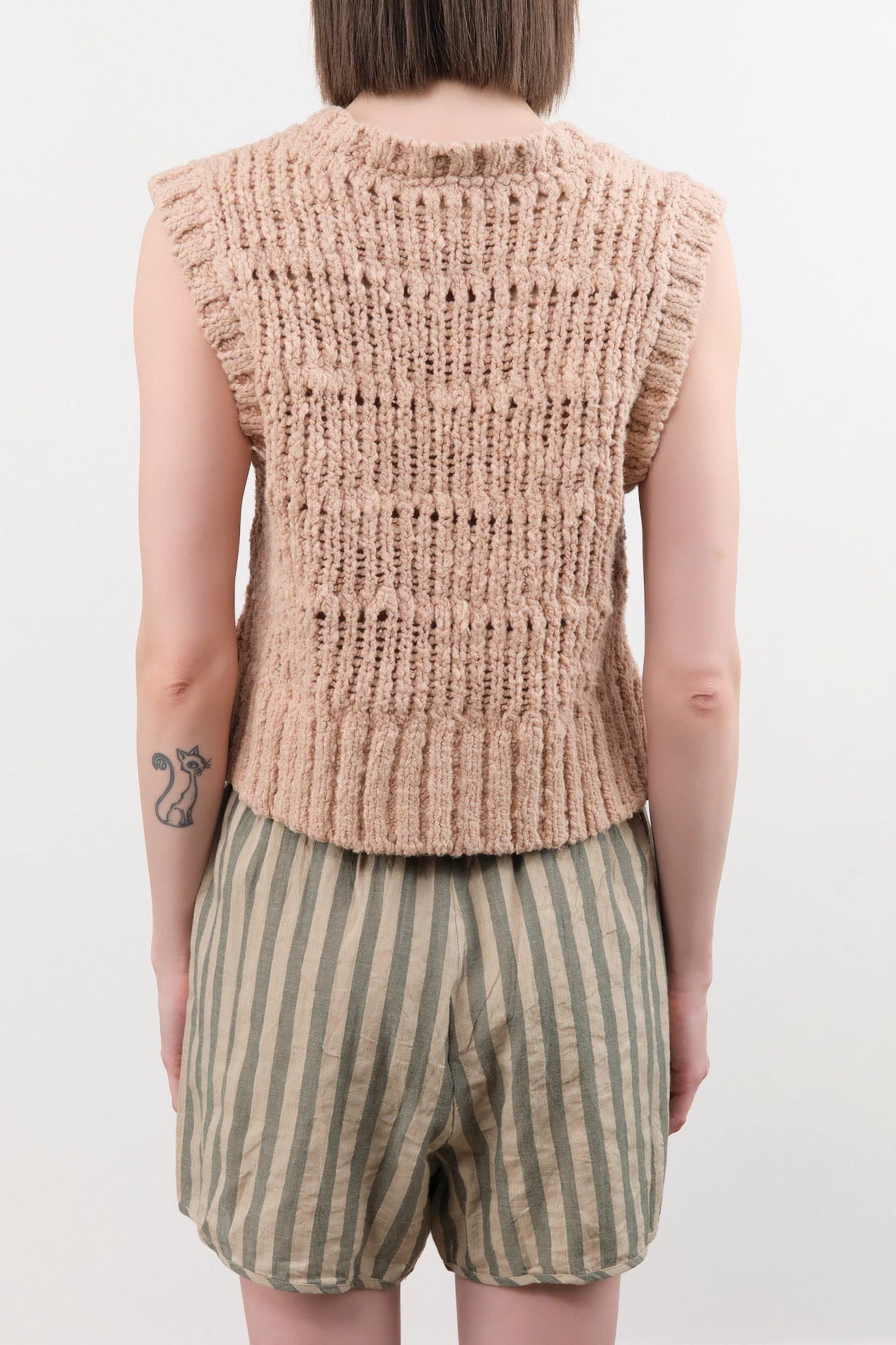 Mirth Apparel Womens Sweaters Marin Ladderstitch Knit Vest