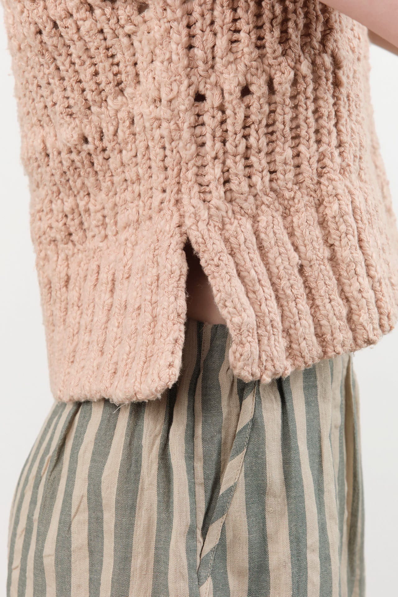 Mirth Apparel Womens Sweaters Marin Ladderstitch Knit Vest