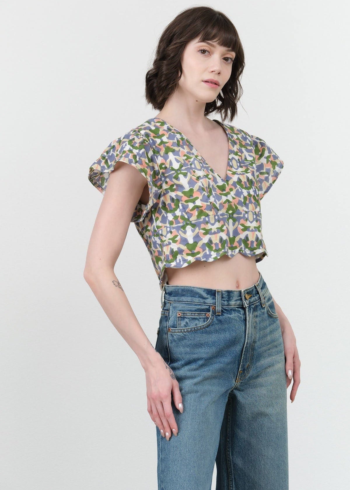 Mirth Apparel Womens Blouses Naples Top Taffy / XSmall