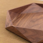 Closeup of Geometric Ash Wood Tray