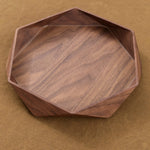 Top view of Geometric Ash Wood Tray