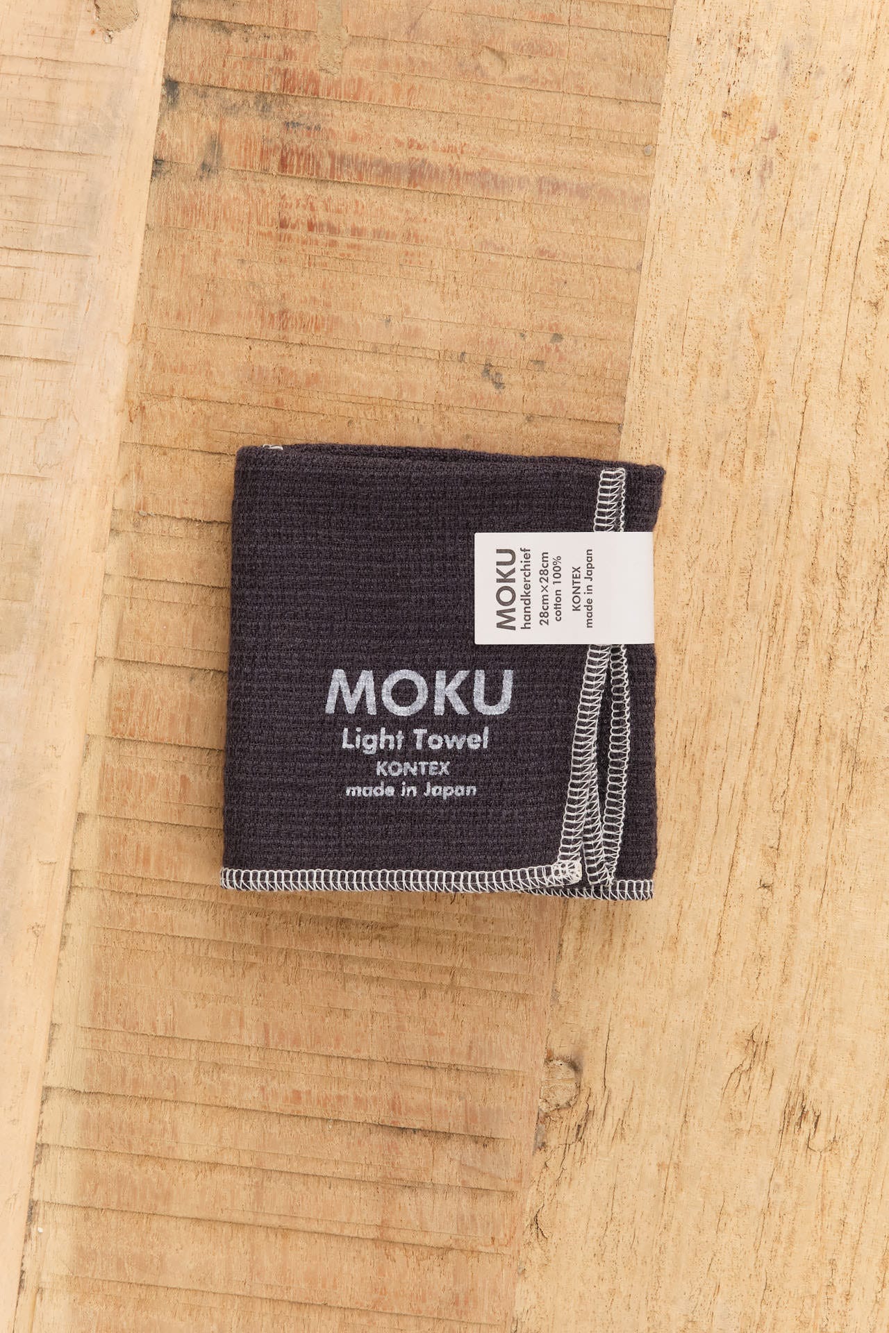 Kontex Home Bath Textiles Moku Light Washcloth Charcoal / 11.25" L X 11.25" W