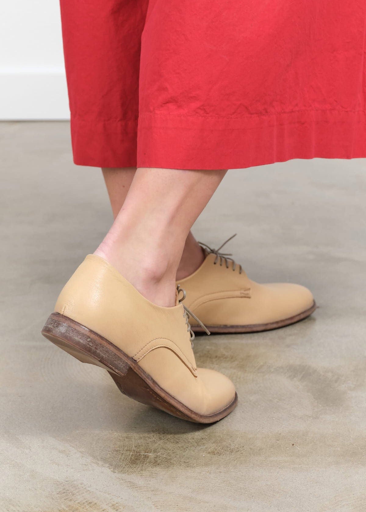 Moma Shoes Accessories Womens Shoes Lace up Leather Shoes in Deer