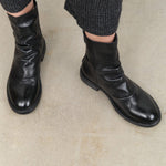 Moma Shoes Accessories Womens Shoes Minsk Zip-Up Ankle Boots in Raw Nero