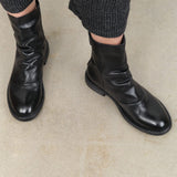 Moma Shoes Accessories Womens Shoes Minsk Zip-Up Ankle Boots in Raw Nero