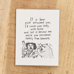 Mountain vs. Plains Craft Stationery Bear Attack Card