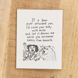 Mountain vs. Plains Craft Stationery Bear Attack Card