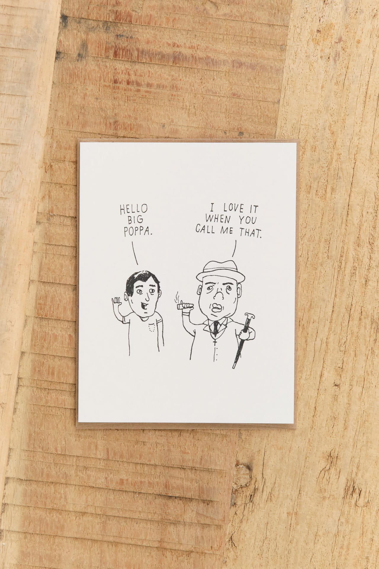 Mountain vs. Plains Craft Stationery Big Poppa Card