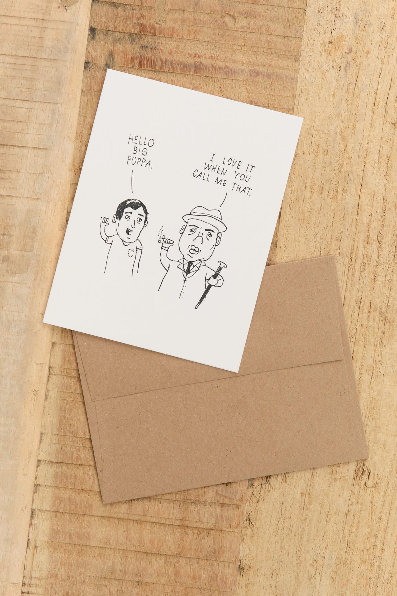 Mountain vs. Plains Craft Stationery Big Poppa Card