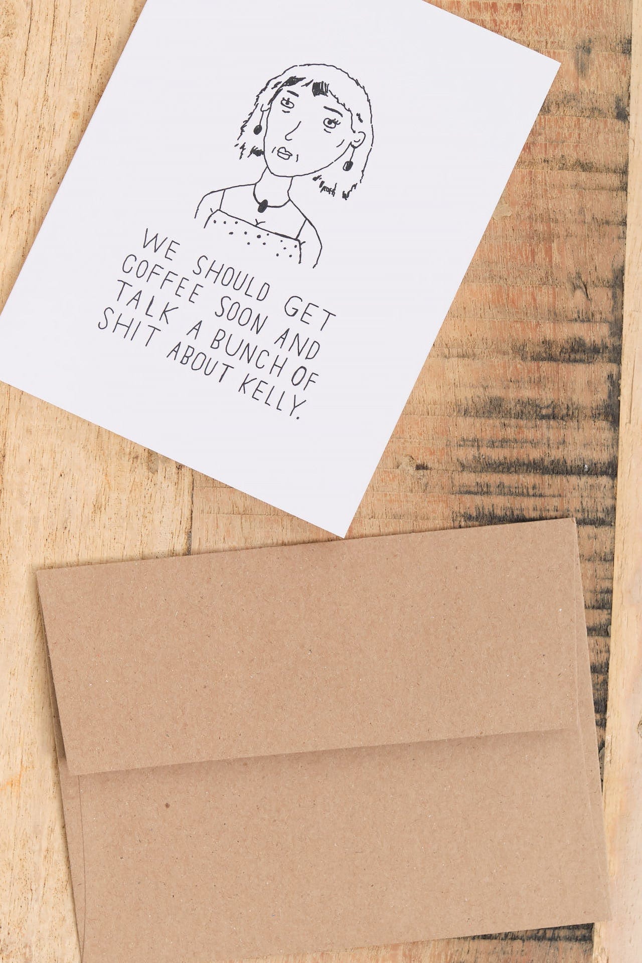 Mountain vs. Plains Craft Stationery Shit About Kelly Card