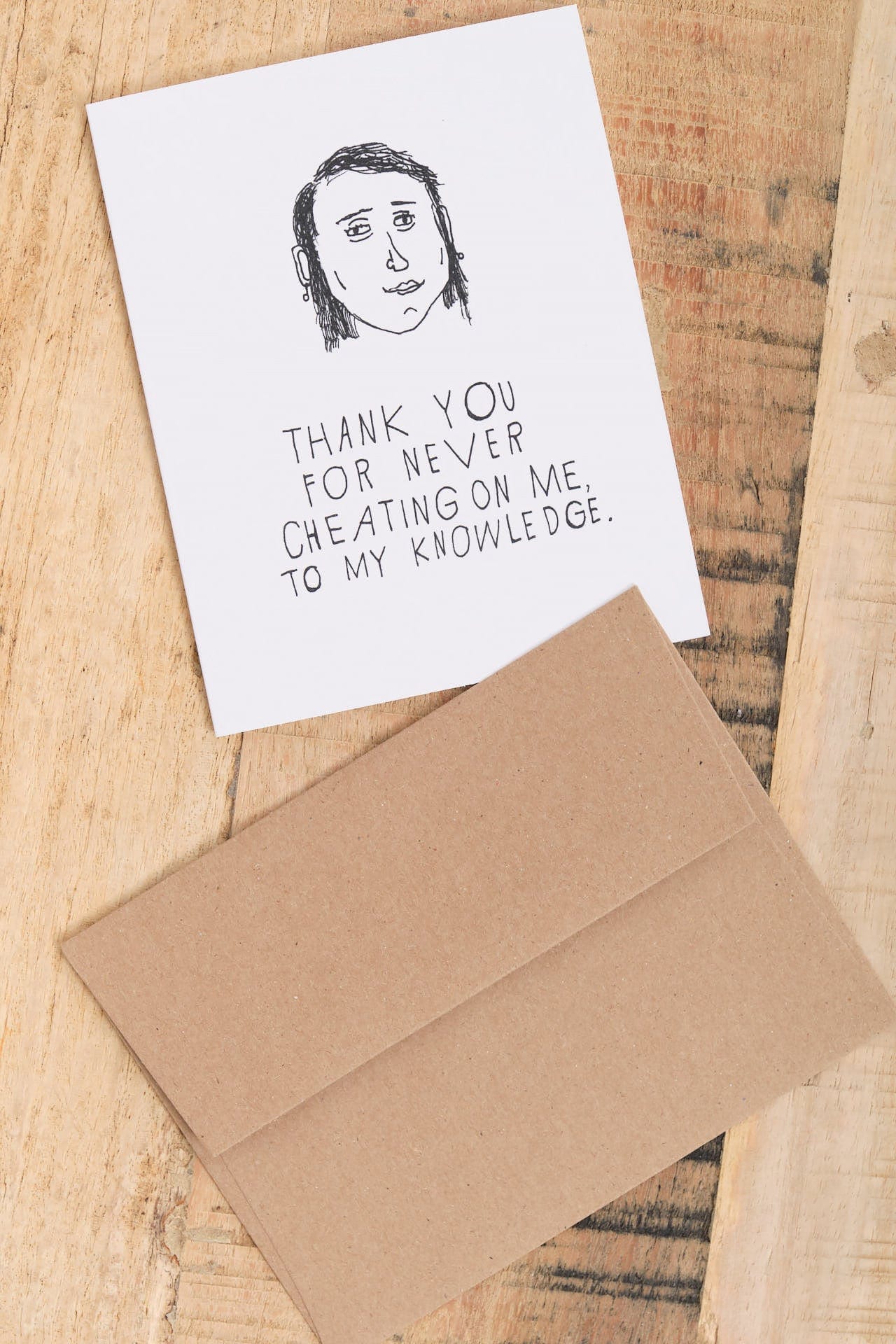 Mountain vs. Plains Craft Stationery No Cheating Card