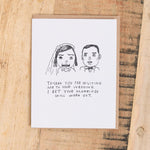 Mountain vs. Plains Craft Stationery Marriage Will Work Card