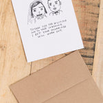 Mountain vs. Plains Craft Stationery Marriage Will Work Card