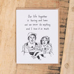 Mountain vs. Plains Craft Stationery Lame Card