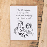 Mountain vs. Plains Craft Stationery Lame Card