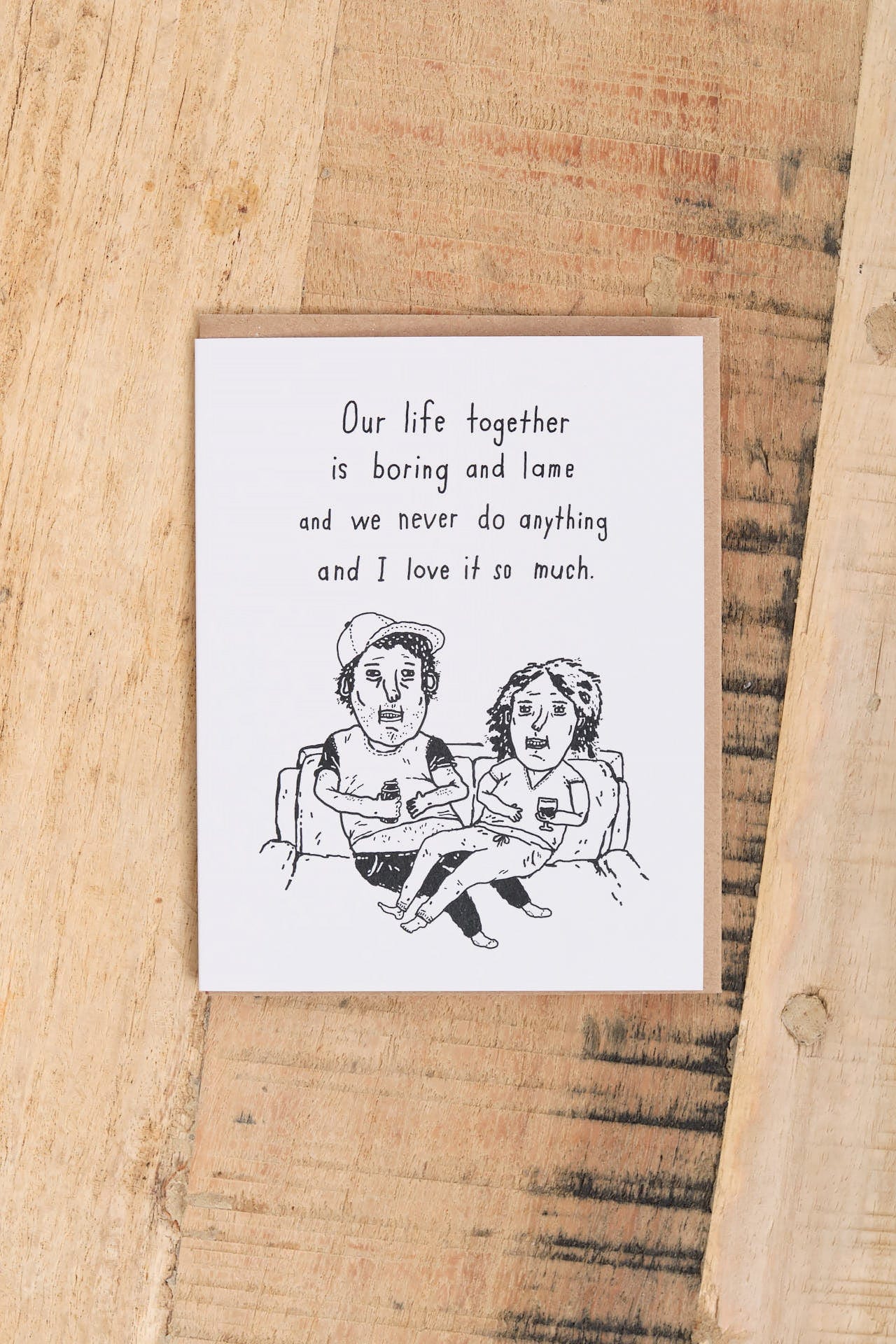 Mountain vs. Plains Craft Stationery Lame Card