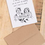 Mountain vs. Plains Craft Stationery Lame Card