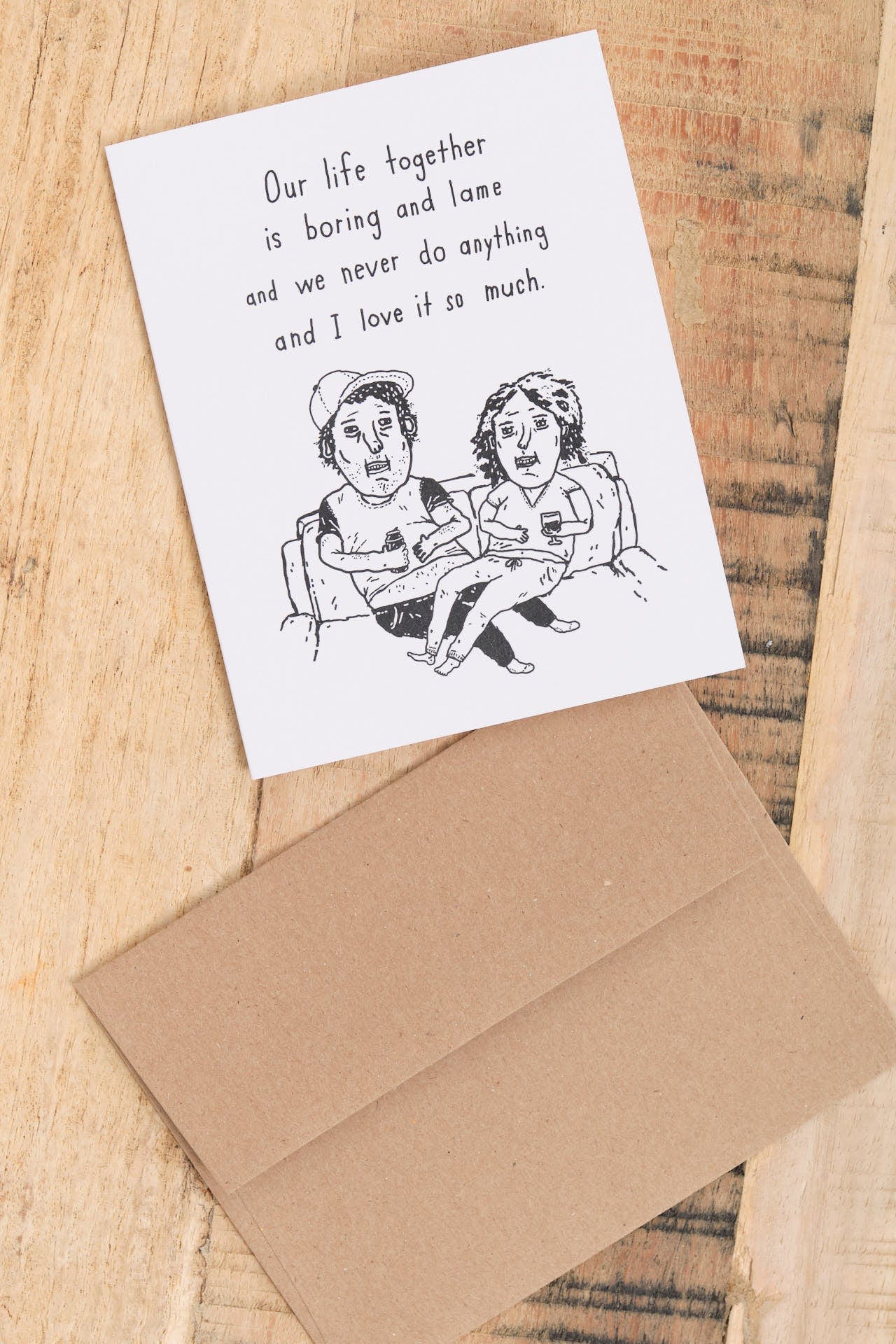Mountain vs. Plains Craft Stationery Lame Card