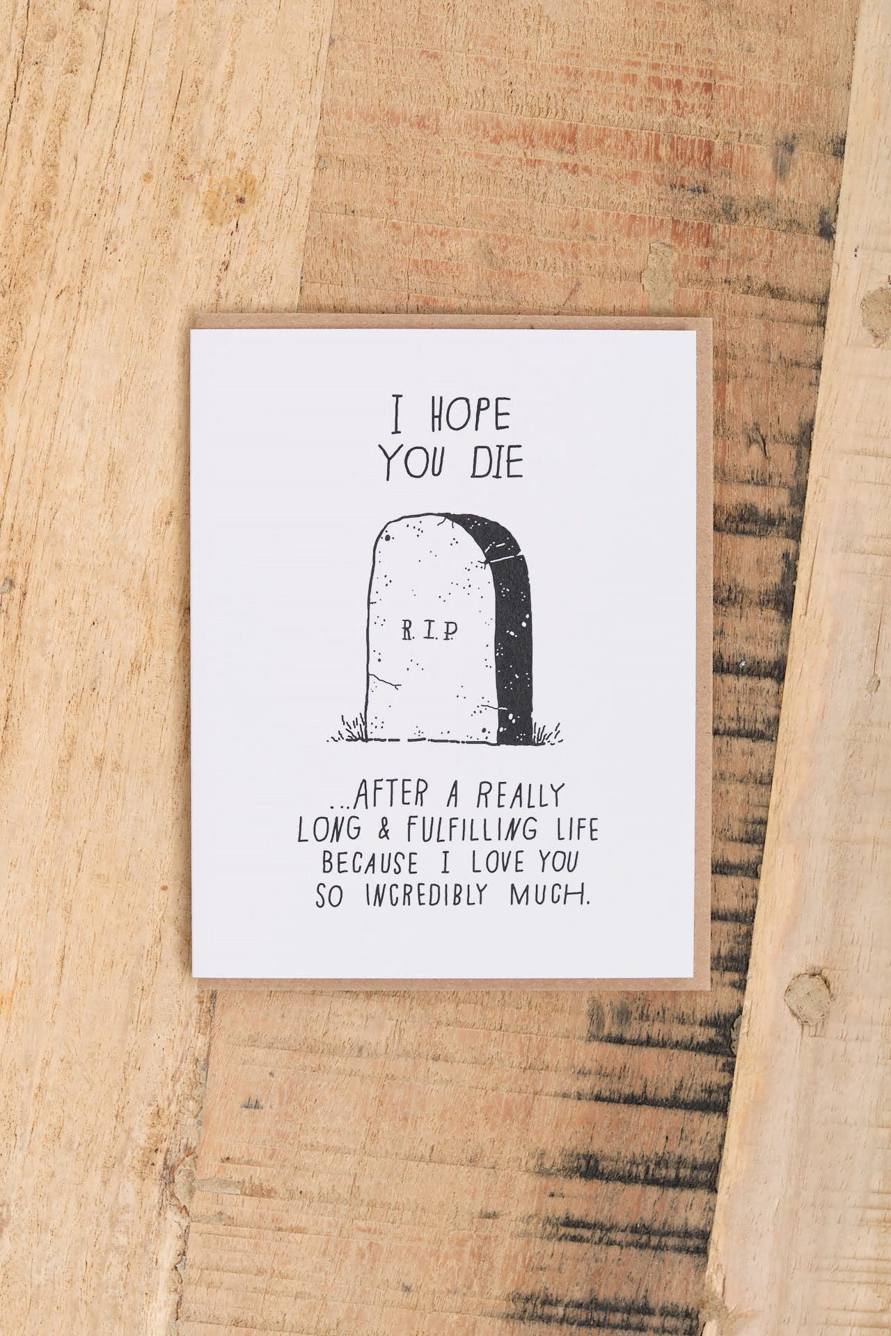Mountain vs. Plains Craft Stationery Hope You Die Card