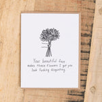 Mountain vs. Plains Craft Stationery Disgusting Flowers Card