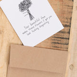 Mountain vs. Plains Craft Stationery Disgusting Flowers Card