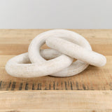 MQuan Art Ceramics 3 Chain Links White / 15” L X 7” W X 3” H