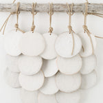 White 5 Disc Layered Wall Hanging by MQuan