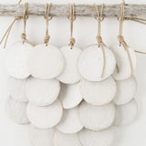 White 5 Disc Layered Wall Hanging by MQuan