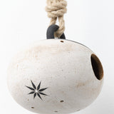 Ceramic Eclipse Black Birdhouse Handmade Hanging from Rope by MQuan