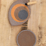 MQuan Art Ceramics Hammered Dish Eye in Tucker Nested Three Marigold Tucker Nested Three Marigold / 8" L X 5.5" W