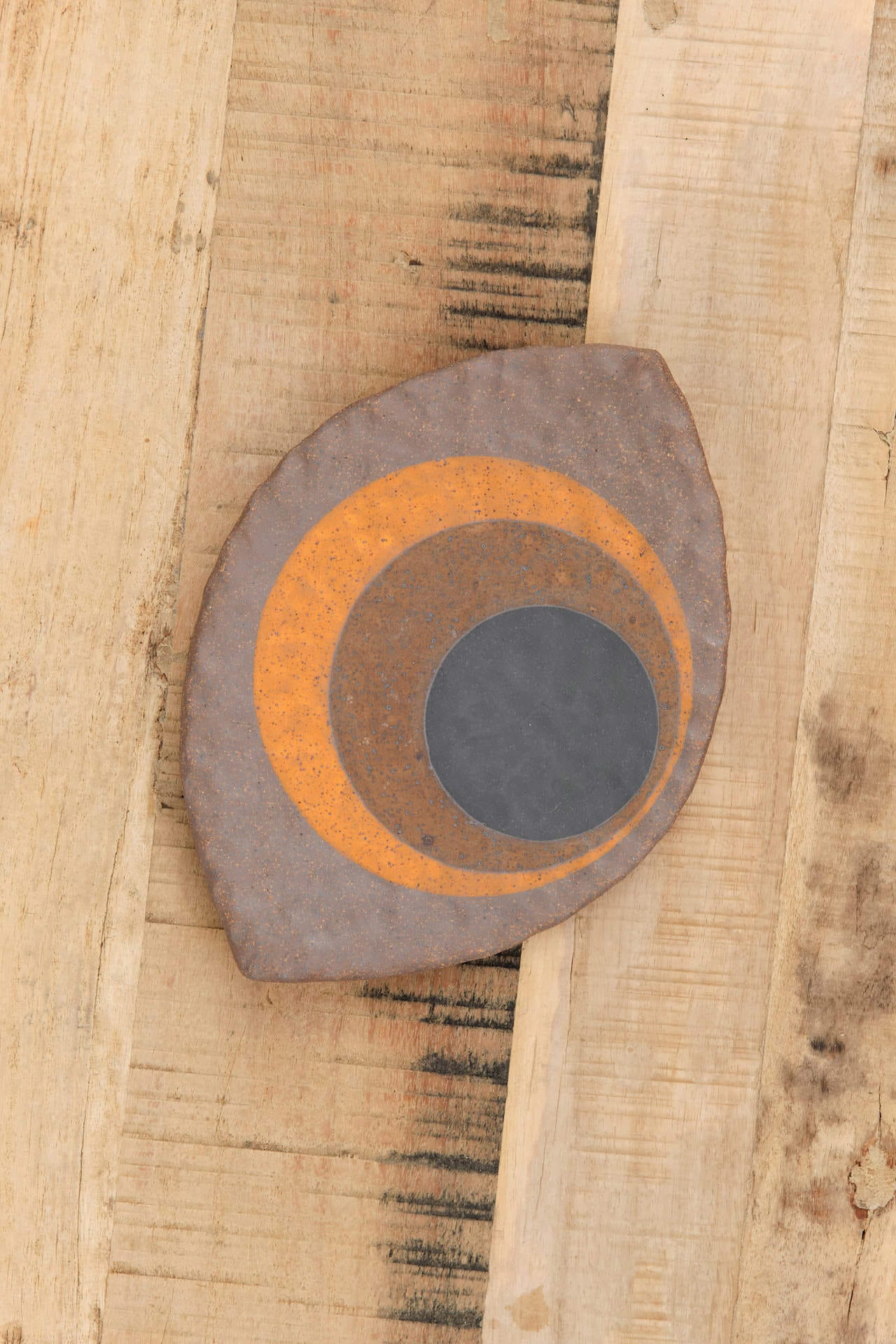 MQuan Art Ceramics Hammered Dish Eye in Tucker Nested Three Marigold Tucker Nested Three Marigold / 8" L X 5.5" W