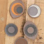 MQuan Art Ceramics Hammered Round Dish in Full Moon Med Brown Full Moon Med Brown / 5.25" Dia