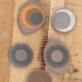 MQuan Art Ceramics Hammered Round Dish in Full Moon Med Brown Full Moon Med Brown / 5.25" Dia