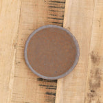 MQuan Art Ceramics Hammered Round Dish in Full Moon Med Brown Full Moon Med Brown / 5.25" Dia