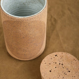 Tucker Stoneware MQuan Medium canister with cork lid