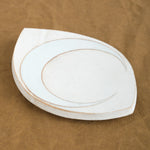 White Ceramic Cresent Moon Medium Eye Dish 