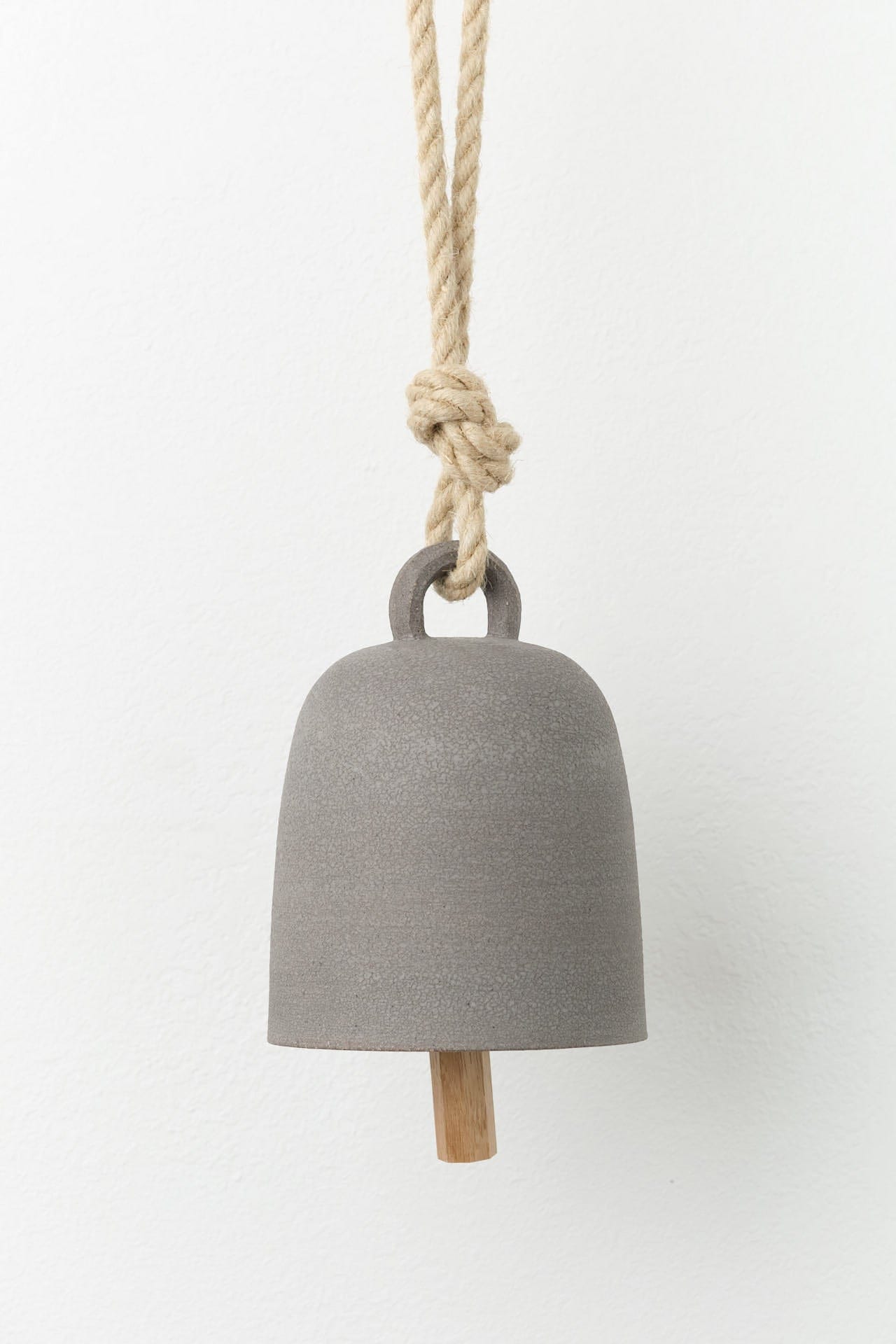 MQuan Art Ceramics Medium Round Thrown Bell In Grey Grey / 5.25" Dia X 7.5" H