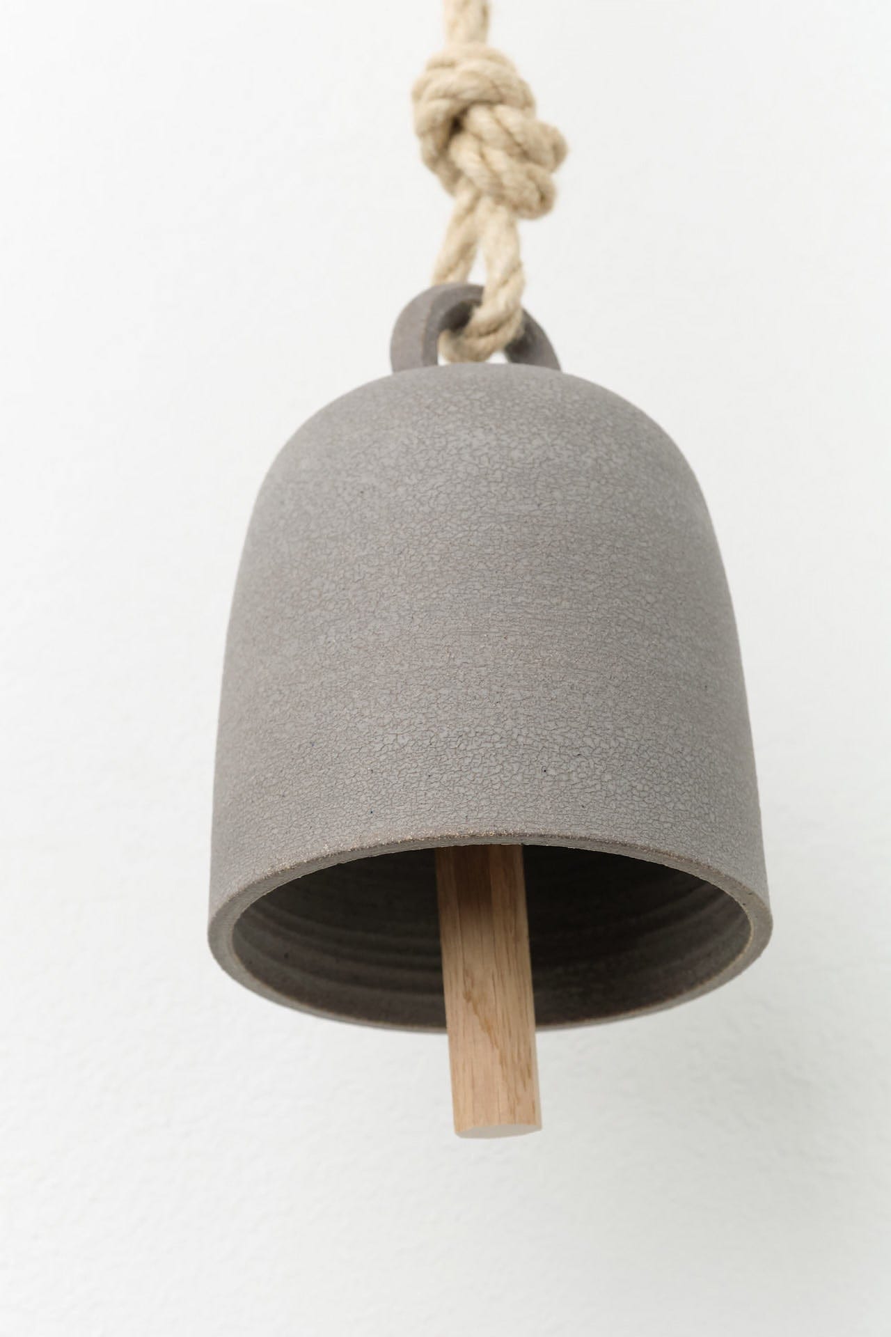 MQuan Art Ceramics Medium Round Thrown Bell In Grey Grey / 5.25" Dia X 7.5" H