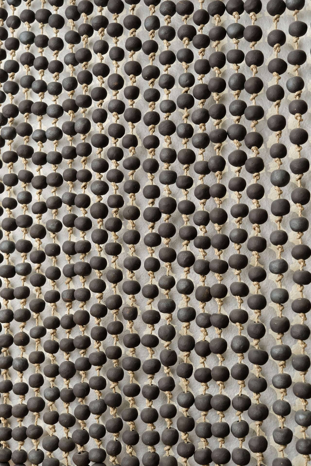 MQuan Art Ceramics Press Bead Wall Curtain Black & White / 2' W X 3' L