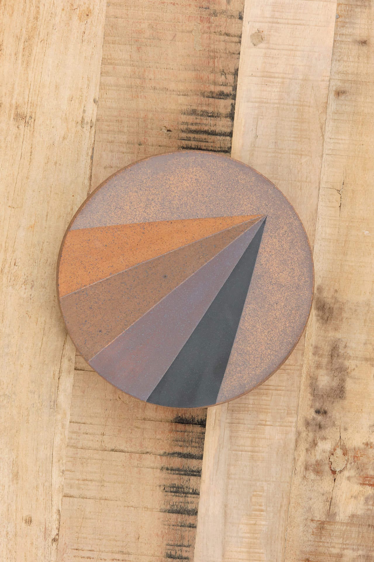 MQuan Art Ceramics Reliquary Dish Tucker Prism Black Crescent / 8" Dia X 1.75" H