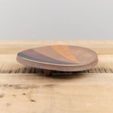 MQuan Art Ceramics Reliquary Dish Tucker Prism Black Crescent / 8" Dia X 1.75" H