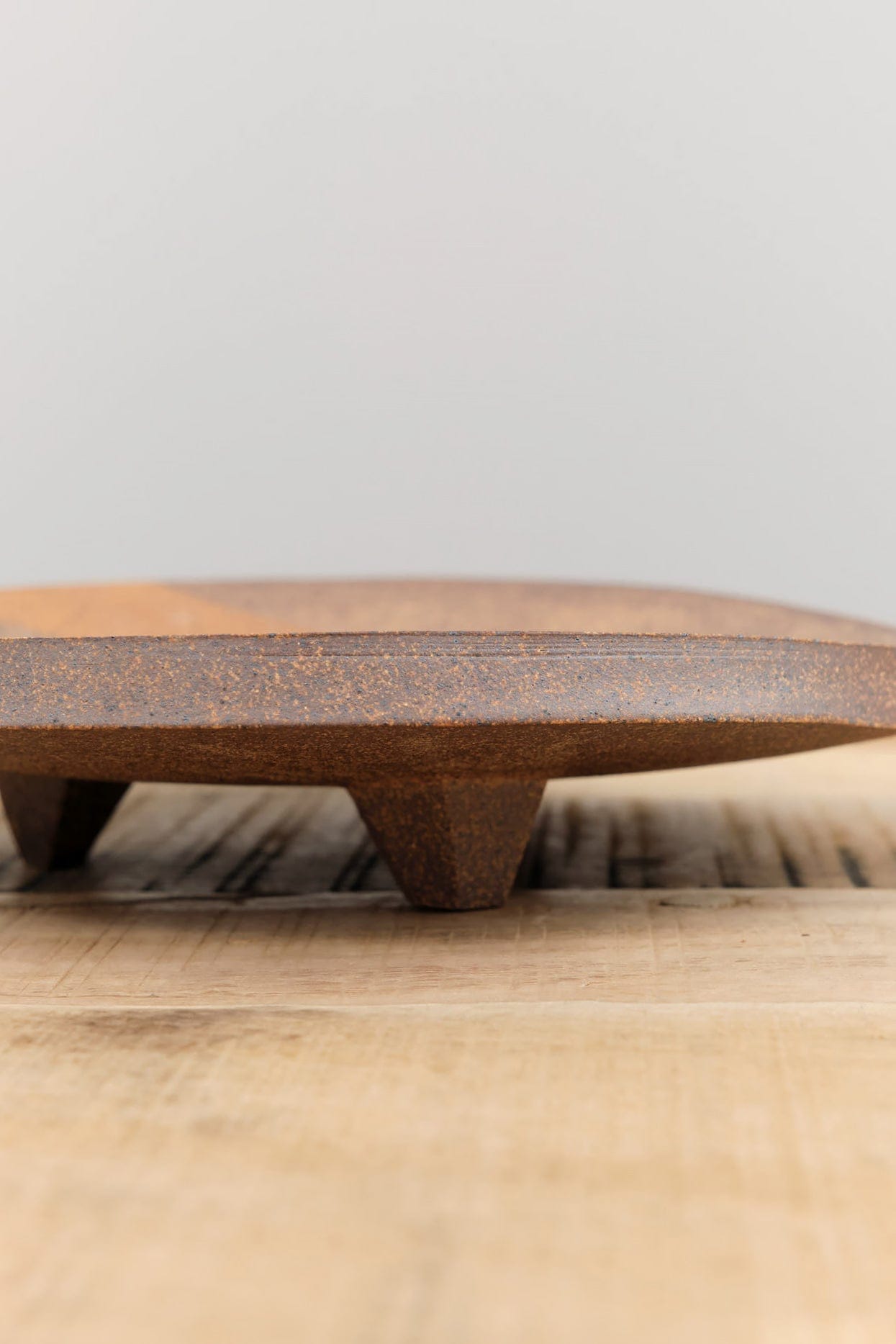 MQuan Art Ceramics Reliquary Dish Tucker Prism Black Crescent / 8" Dia X 1.75" H