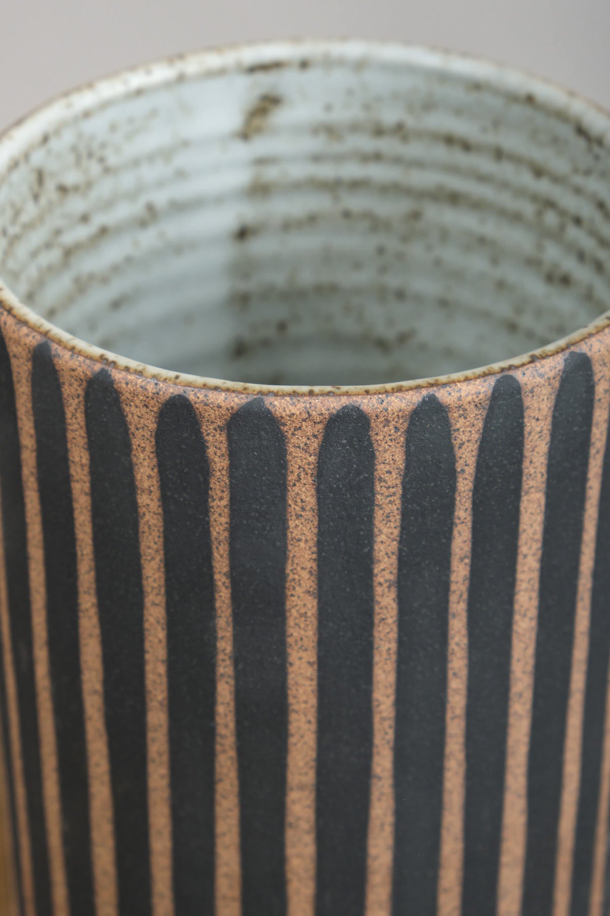 Mquan Ceramic Vessel with white glazed interior 
